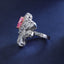 SOLID GOLD LAB-GROWN VVS FANCY VIVID PINK DIAMOND & DIAMOND RING (#:SY024P-R)