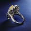 SOLID GOLD LAB-GROWN VVS FANCY VIVID YELLOW DIAMOND & DIAMOND RING (#:SY005Y-R)