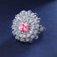 SOLID GOLD LAB-GROWN VVS FANCY VIVID PINK DIAMOND & DIAMOND RING (#:SY027P-R)