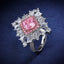 SOLID GOLD LAB-GROWN VVS FANCY VIVID PINK DIAMOND & DIAMOND RING (#:SY002P-R)