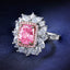 SOLID GOLD LAB-GROWN VVS FANCY VIVID PINK DIAMOND & DIAMOND RING (#:SY004P-R)
