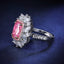 SOLID GOLD LAB-GROWN VVS FANCY VIVID PINK DIAMOND & DIAMOND RING (#:SY004P-R)