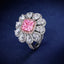 SOLID GOLD LAB-GROWN VVS FANCY VIVID PINK DIAMOND & DIAMOND RING (#:SY001P-R)