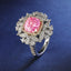 SOLID GOLD LAB-GROWN VVS FANCY VIVID PINK DIAMOND & DIAMOND RING (#:SY008P-R)