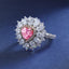 SOLID GOLD LAB-GROWN VVS FANCY VIVID PINK DIAMD & DIAMOND RING (#:SY031P-R)