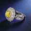 SOLID GOLD LAB-GROWN VVS FANCY VIVID YELLOW DIAMOND & DIAMOND RING (#:SY010Y-R)