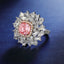 SOLID GOLD LAB-GROWN VVS FANCY VIVID PINK DIAMOND & DIAMOND RING (#:SY011P-R)