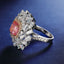 SOLID GOLD LAB-GROWN VVS FANCY VIVID PINK DIAMOND & DIAMOND RING (#:SY011P-R)