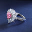 SOLID GOLD LAB-GROWN VVS FANCY VIVID PINK DIAMOND & DIAMOND RING (#:SY017P-R)