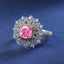 SOLID GOLD LAB-GROWN VVS FANCY VIVID PINK DIAMOND & DIAMOND RING (#:SY028P-R)