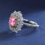 SOLID GOLD LAB-GROWN VVS FANCY VIVID PINK DIAMOND & DIAMOND RING (#:SY028P-R)