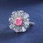 SOLID GOLD LAB-GROWN VVS FANCY VIVID PINK DIAMOND & DIAMOND RING (#:SY023P-R)