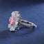 SOLID GOLD LAB-GROWN VVS FANCY VIVID PINK DIAMOND & DIAMOND RING (#:SY023P-R)