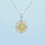 GENUINE YELLOW DIAMOND & DIAMOND NECKLACE (#:XL166-Y)