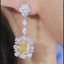 LAB-GROWN YELLOW DIAMOND & DIAMOND EARRINGS(#:LGEZ010-Y)