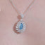 LAB-GROWN BLUE DIAMOND & DIAMOND NECKLACE (#:LGXL002-B)