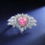 SOLID GOLD LAB-GROWN VVS FANCY VIVID PINK DIAMOND & DIAMOND RING (#:SY025P-R)