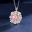 SOLID GOLD LAB-GROWN VVS FANCY VIVID PINK DIAMD & DIAMOND PENDANT (#:SY023P-P)