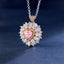SOLID GOLD LAB-GROWN VVS FANCY VIVID PINK DIAMOND & DIAMOND PENDANT (#:SY031P-P)