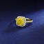 SOLID GOLD LAB-GROWN VVS FANCY VIVID YELLOW DIAMOND & DIAMOND RING (#:SY012Y-R)