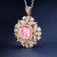 SOLID GOLD LAB-GROWN VVS FANCY VIVID PINK DIAMD & DIAMOND PENDANT (#:SY008P-P)