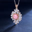 SOLID GOLD LAB-GROWN VVS FANCY VIVID PINK DIAMOND & DIAMOND PENDANT (#:SY013P-P)