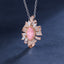 SOLID GOLD LAB-GROWN VVS FANCY VIVID PINK DIAMOND & DIAMOND PENDANT (#:SY030P-P)