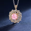 SOLID GOLD LAB-GROWN VVS FANCY VIVID PINK DIAMD & DIAMOND PENDANT (#:SY028P-P)