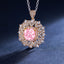 SOLID GOLD LAB-GROWN VVS FANCY VIVID PINK DIAMD & DIAMOND PENDANT (#:SY028P-P)