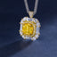 SOLID GOLD LAB-GROWN VVS FANCY VIVID YELLOW DIAMD & DIAMOND PENDANT (#:SY019Y-P)