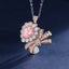 SOLID GOLD LAB-GROWN VVS FANCY VIVID PINK DIAMD & DIAMOND PENDANT (#:SY024P-P)