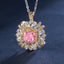 SOLID GOLD LAB-GROWN VVS FANCY VIVID PINK DIAMD & DIAMOND PENDANT (#:SY009P-P)
