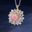 SOLID GOLD LAB-GROWN VVS FANCY VIVID PINK DIAMD & DIAMOND PENDANT (#:SY011P-P)