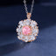 SOLID GOLD LAB-GROWN VVS FANCY VIVID PINK DIAMD & DIAMOND PENDANT (#:SY023P-P)