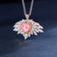 SOLID GOLD LAB-GROWN VVS FANCY VIVID PINK DIAMOND & DIAMOND PENDANT (#:SY025P-P)