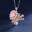 SOLID GOLD LAB-GROWN VVS FANCY VIVID PINK DIAMD & DIAMOND PENDANT (#:SY024P-P)
