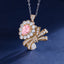 SOLID GOLD LAB-GROWN VVS FANCY VIVID PINK DIAMD & DIAMOND PENDANT (#:SY024P-P)