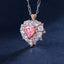 SOLID GOLD LAB-GROWN VVS FANCY VIVID PINK DIAMOND & DIAMOND PENDANT (#:SY017P-P)
