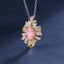 SOLID GOLD LAB-GROWN VVS FANCY VIVID PINK DIAMOND & DIAMOND PENDANT (#:SY030P-P)