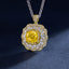 SOLID GOLD LAB-GROWN VVS FANCY VIVID YELLOW DIAMD & DIAMOND PENDANT (#:SY010Y-P)