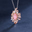 SOLID GOLD LAB-GROWN VVS FANCY VIVID PINK DIAMOND & DIAMOND PENDANT (#:SY030P-P)