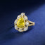 SOLID GOLD LAB-GROWN VVS FANCY VIVID YELLOW DIAMOND & DIAMOND RING (#:SY020Y-R)