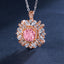 SOLID GOLD LAB-GROWN VVS FANCY VIVID PINK DIAMD & DIAMOND PENDANT (#:SY009P-P)