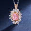 SOLID GOLD LAB-GROWN VVS FANCY VIVID PINK DIAMD & DIAMOND PENDANT (#:SY007P-P)