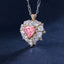 SOLID GOLD LAB-GROWN VVS FANCY VIVID PINK DIAMOND & DIAMOND PENDANT (#:SY017P-P)
