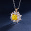 SOLID GOLD LAB-GROWN VVS FANCY VIVID YELLOW DIAMD & DIAMOND PENDANT (#:SY021Y-P)