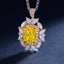 SOLID GOLD LAB-GROWN VVS FANCY VIVID YELLOW DIAMOND & DIAMOND PENDANT (#:SY016Y-P)