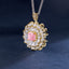 SOLID GOLD LAB-GROWN VVS FANCY VIVID PINK DIAMD & DIAMOND PENDANT (#:SY027P-P)