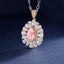 SOLID GOLD LAB-GROWN VVS FANCY VIVID PINK DIAMOND & DIAMOND PENDANT (#:SY033P-R)