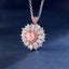 SOLID GOLD LAB-GROWN VVS FANCY VIVID PINK DIAMOND & DIAMOND PENDANT (#:SY031P-P)